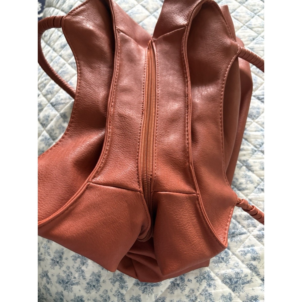 Antik Craft Vegan Leather Purse Numerous Compartments Great Autumn Burnt Orange - Picture 5 of 14